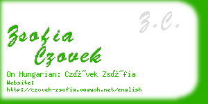 zsofia czovek business card